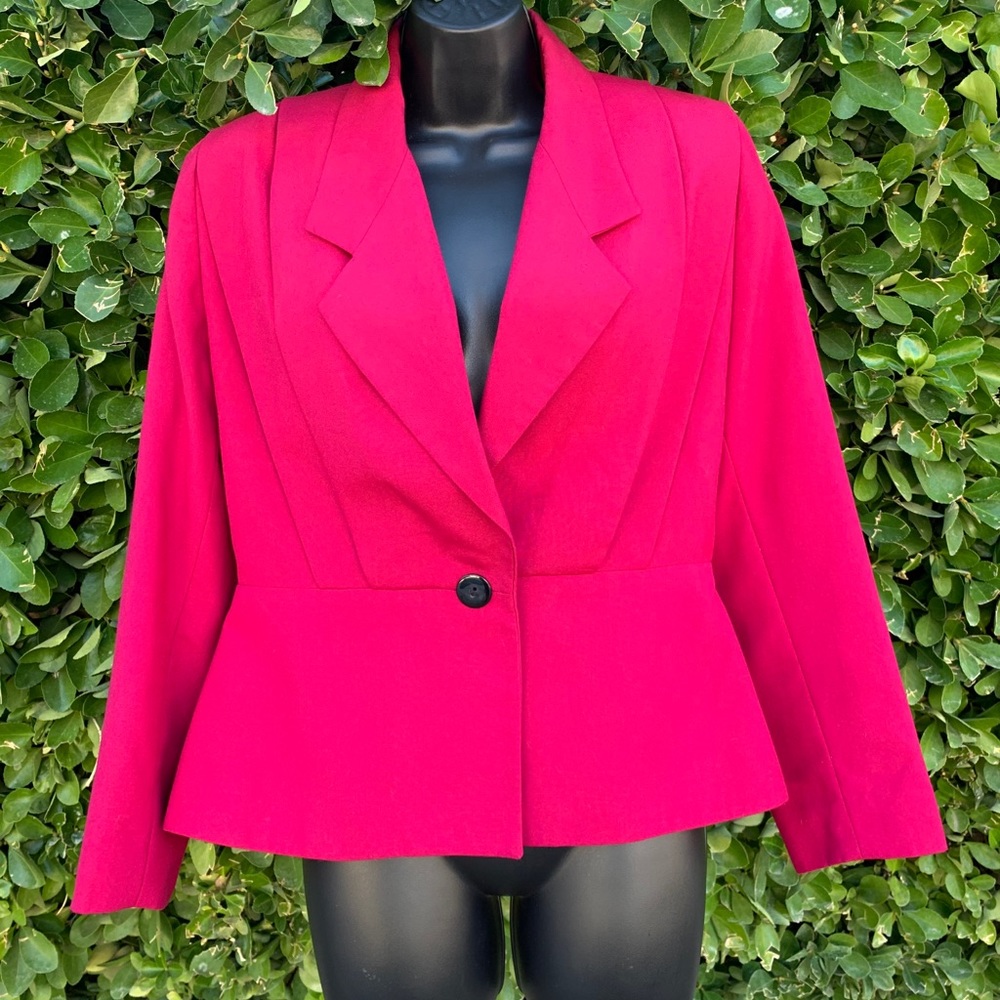 Vintage 80s Pleated Blazer Size 8